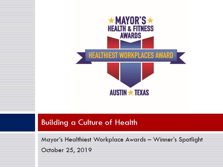 Winner's Spotlight - Building a Culture of Health