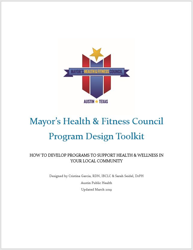 Mayor's Health & Fitness Council Program Design Toolkit